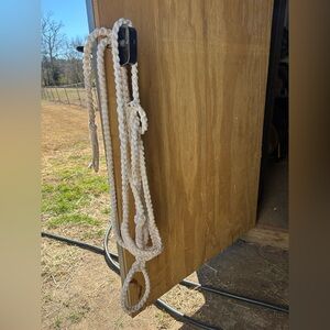 Braided Cotton Rope Halter - White